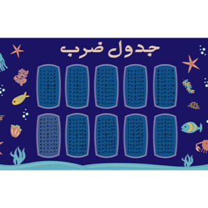 دانلود جدول ضرب طرح حیوانات دریایی