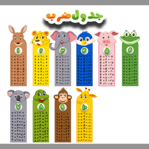 دانلود فایل لایه باز جدول ضرب رنگی