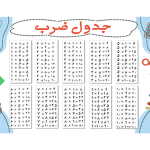 خرید طرح لایه باز جدول ضرب طرح مدرسه